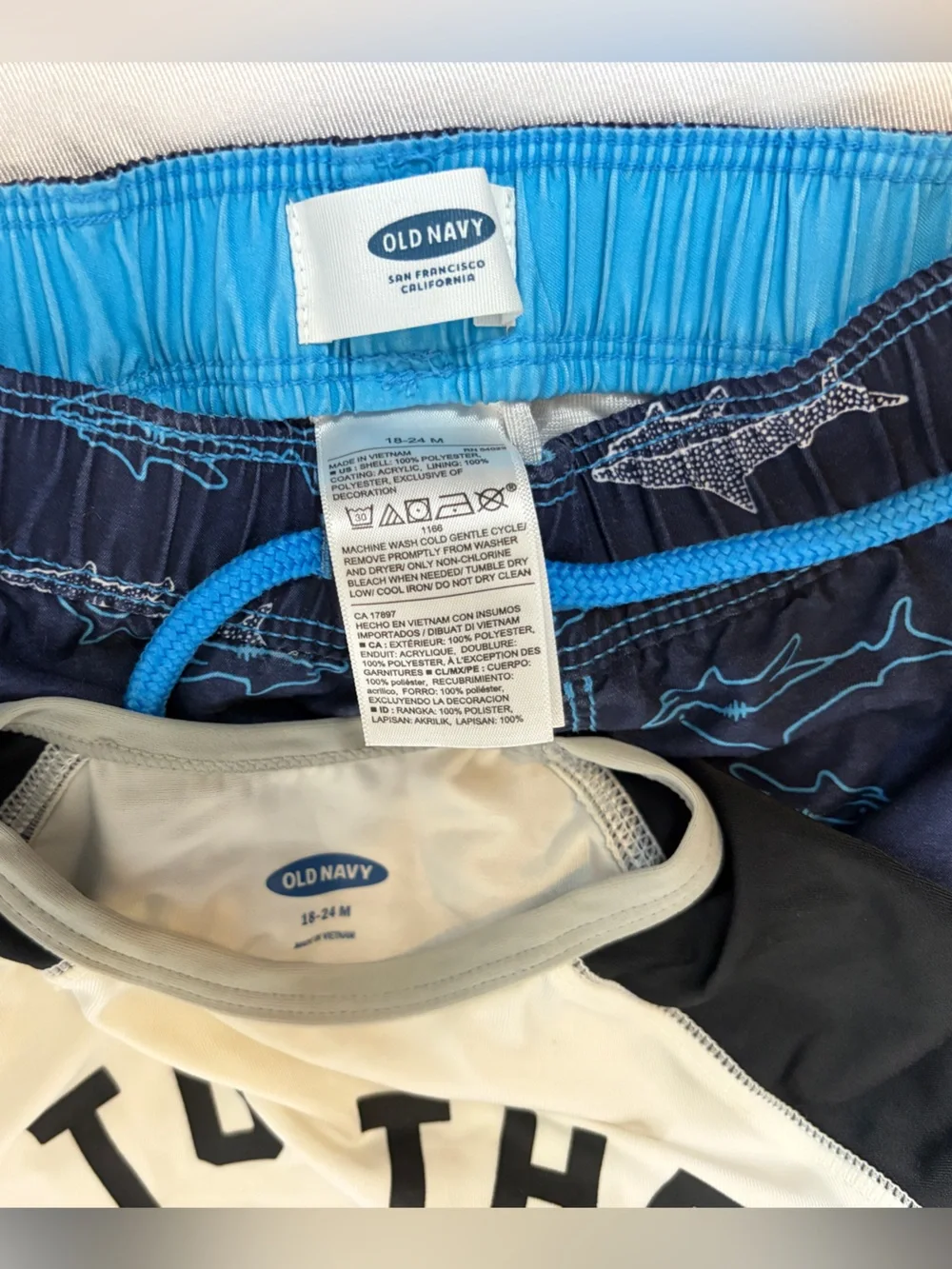 Old Navy Boys Shark Swim Set - Navy & Blue